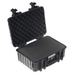 OUTDOOR kuffert i sort med skum polstring 385x265x165 mm Volume: 16,6 L Model: 4000/B/SI